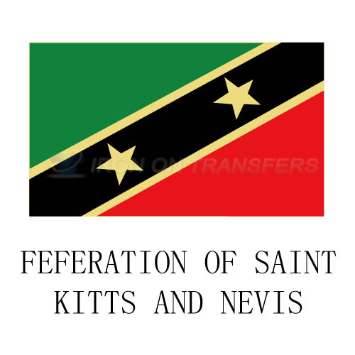 Feferation of saint kitts and nevis flag Iron-on Stickers (Heat Transfers)NO.1873
